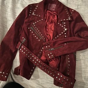 Blank Nyc studded suede jacket